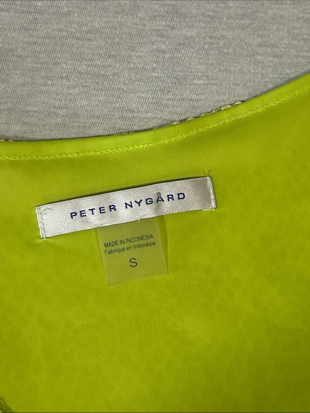 Peter Nygard Neon Yellow Lace Overlay Scoop Neck Camisole - Picture 2 of 6